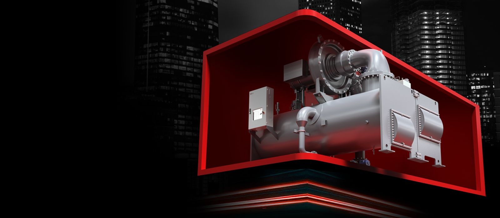 LG Oil-free Inverter Centrifugal Chillers is the  ideal choice for sustainable, & user-friendly cooling solution for commercial buildings or industrial processes