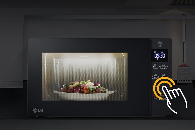 LG Microwave 30L 900W Solo Automatic + Manual, Easy Clean, Slim Design, LED Lamp, Effortless Cleaning, Practical Space Utilization, Defrost Function, Black MS3032JAS