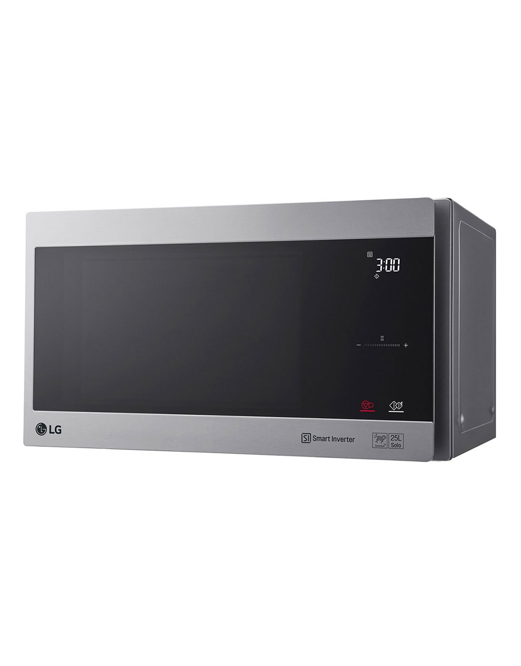 LG Microwave Oven, 25litres, Silver, Smart Inverter with 10year warranty, Smart Auto Cook, Full Glass Touch/Dual Control, LED Lighting, Right-Side-view, MS2595CIS