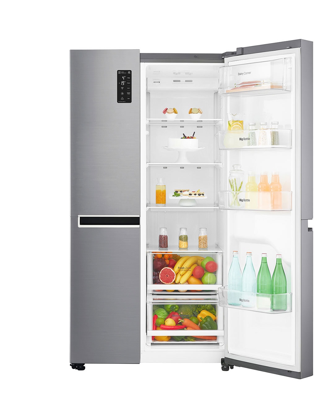 Shop LG 687L Side By Side Refrigerator LG GCB247SLUV Specs