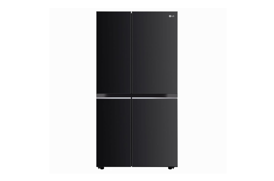 LG 674L Side-by-Side Refrigerator with Hygiene Fresh+™, DoorCooling+™, Smart Diagnosis™, Ebony Sheen Finish, 3-Star, front, GC-B257SGWL