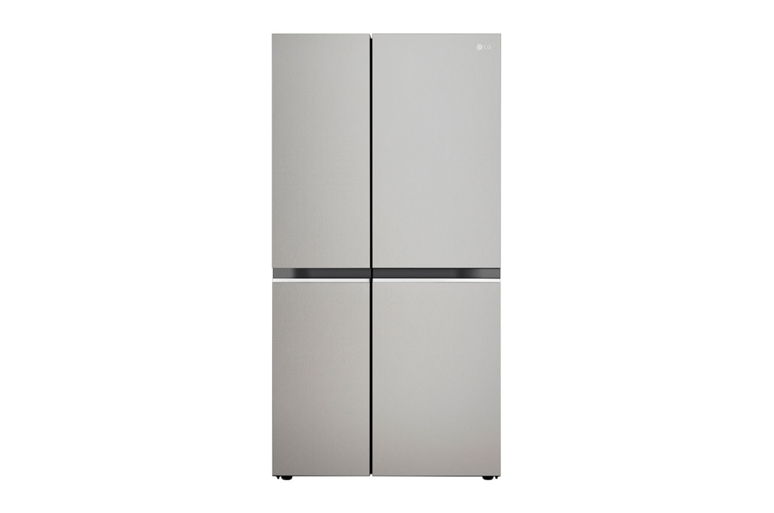 LG 674L Side-by-Side Refrigerator with Hygiene Fresh+™, DoorCooling+™, Smart Diagnosis™, Urban Steel Finish, 3-Star, front, GC-B257KLJW