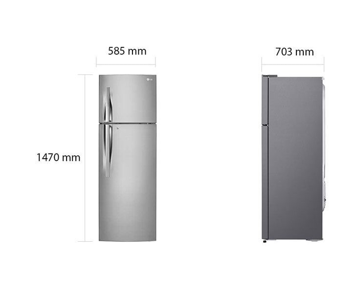 lg refrigerator size in mm