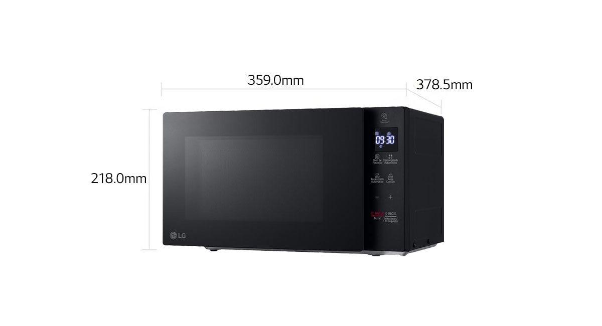 LG Microwave 30L 900W Solo Automatic + Manual, Easy Clean, Slim Design, LED Lamp, Effortless Cleaning, Practical Space Utilization, Defrost Function, Black MS3032JAS