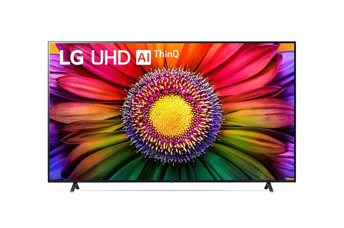 LG UHD UR80 86 inch 4K Smart TV, 2023, A front view of the LG UHD TV, 86UR80006LA