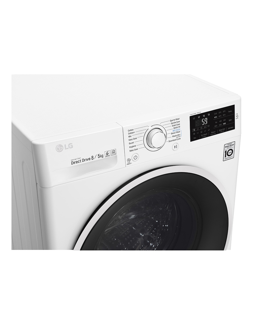 LG Front Load (Wash & Dry) Washine Machine 8/5kg, White, Inverter Direct Drive Motor, TurboWash, TrueSteam, Smart Diagnosis, F4J6TMP0W
