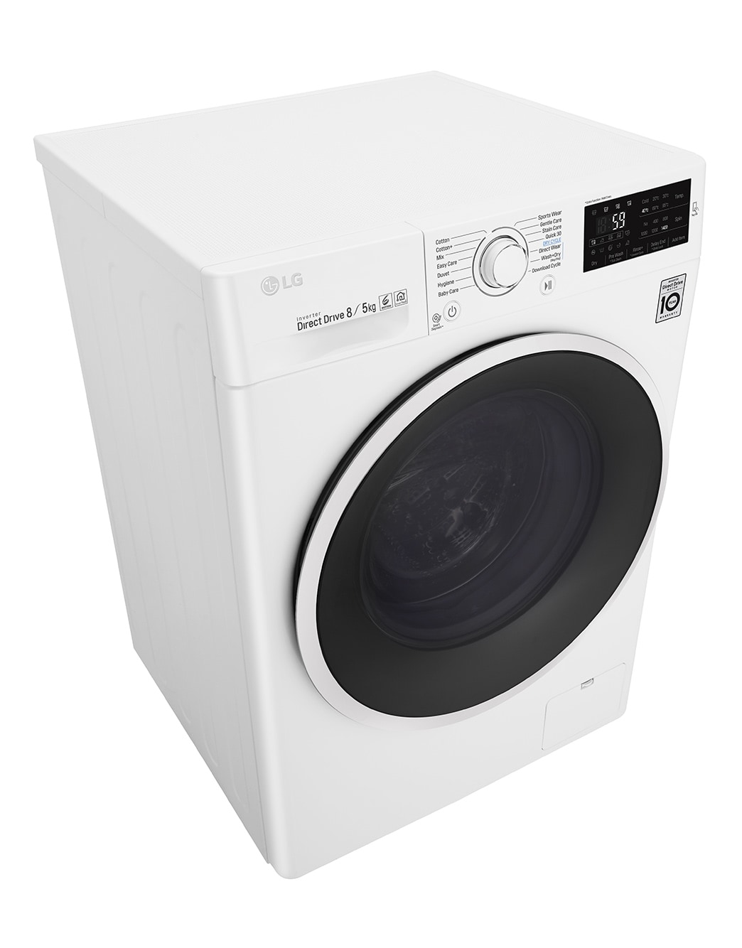 LG Front Load (Wash & Dry) Washine Machine 8/5kg, White, Inverter Direct Drive Motor, TurboWash, TrueSteam, Smart Diagnosis, F4J6TMP0W