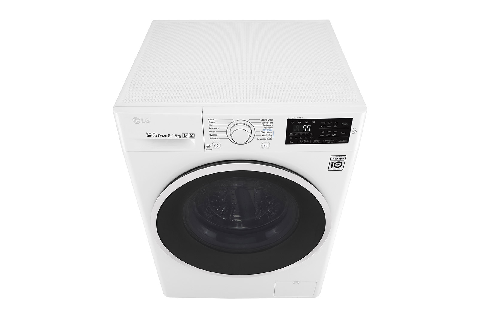 LG Front Load (Wash & Dry) Washine Machine 8/5kg, White, Inverter Direct Drive Motor, TurboWash, TrueSteam, Smart Diagnosis, F4J6TMP0W