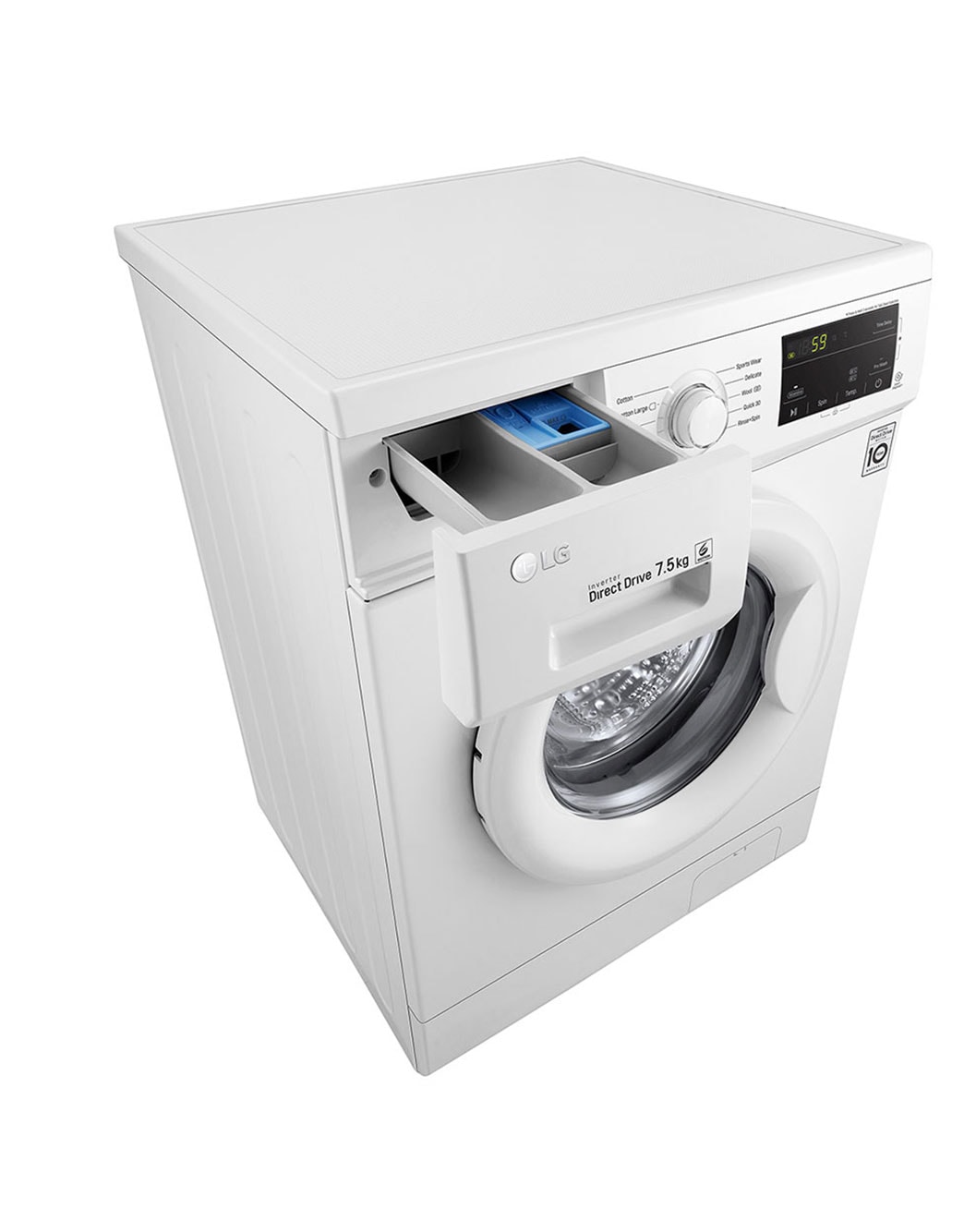 LG Front Load (Wash Only) Washine Machine 7kg, White, Inverter Direct