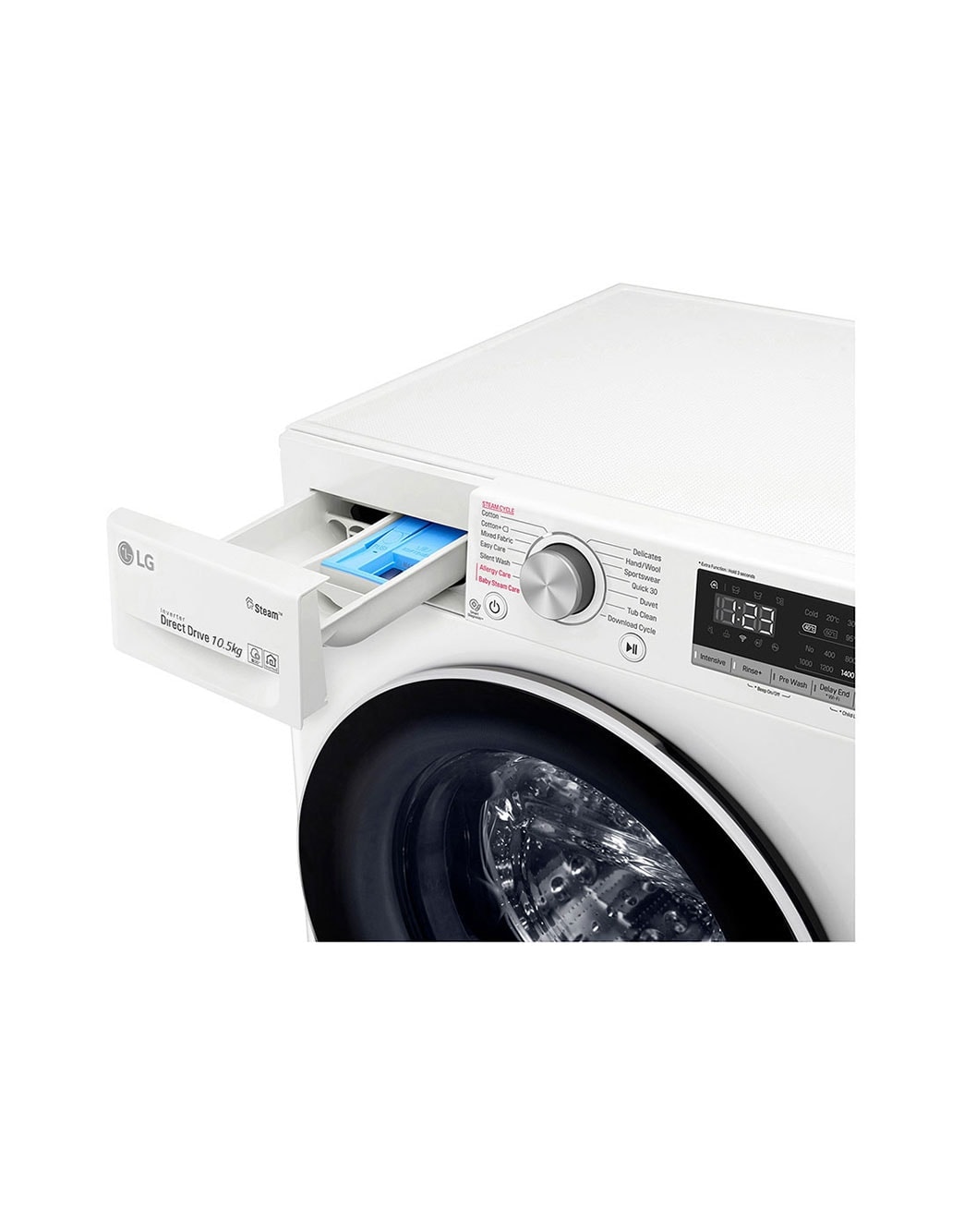 LG 10.5Kg Washer | AI DD | Steam™ (Allergy Care), F4V5RYP0W, F4V5RYP0W