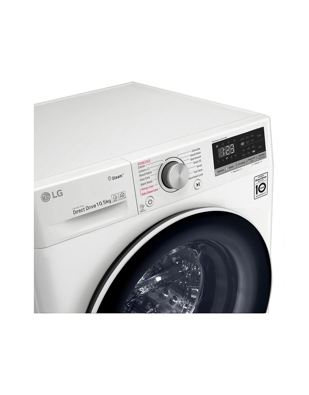 LG 10.5Kg Washer | AI DD | Steam™ (Allergy Care), F4V5RYP0W, F4V5RYP0W