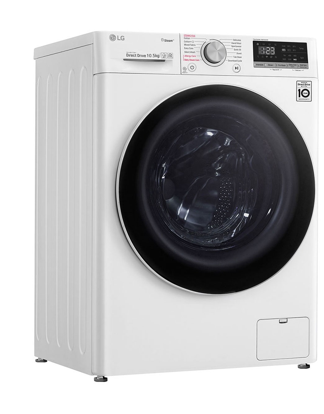 LG 10.5Kg Washer | AI DD | Steam™ (Allergy Care), F4V5RYP0W, F4V5RYP0W