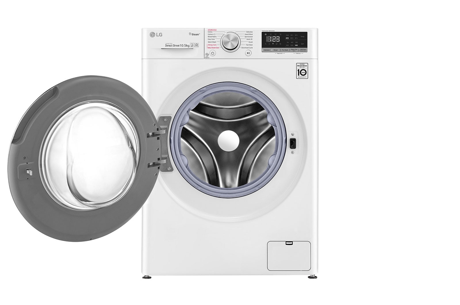 LG 10.5Kg Washer | AI DD | Steam™ (Allergy Care), F4V5RYP0W, F4V5RYP0W