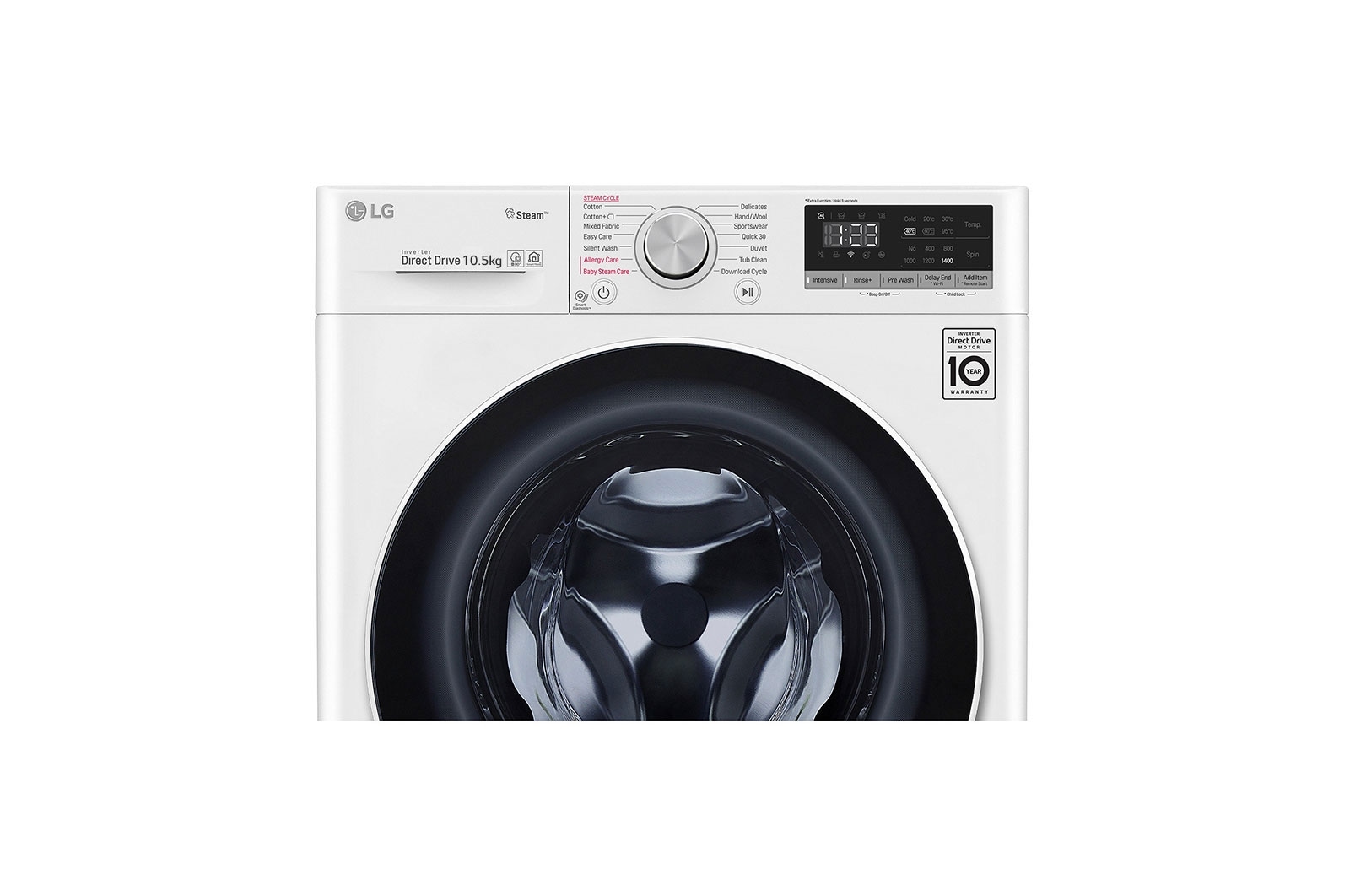 LG 10.5Kg Washer | AI DD | Steam™ (Allergy Care), F4V5RYP0W, F4V5RYP0W