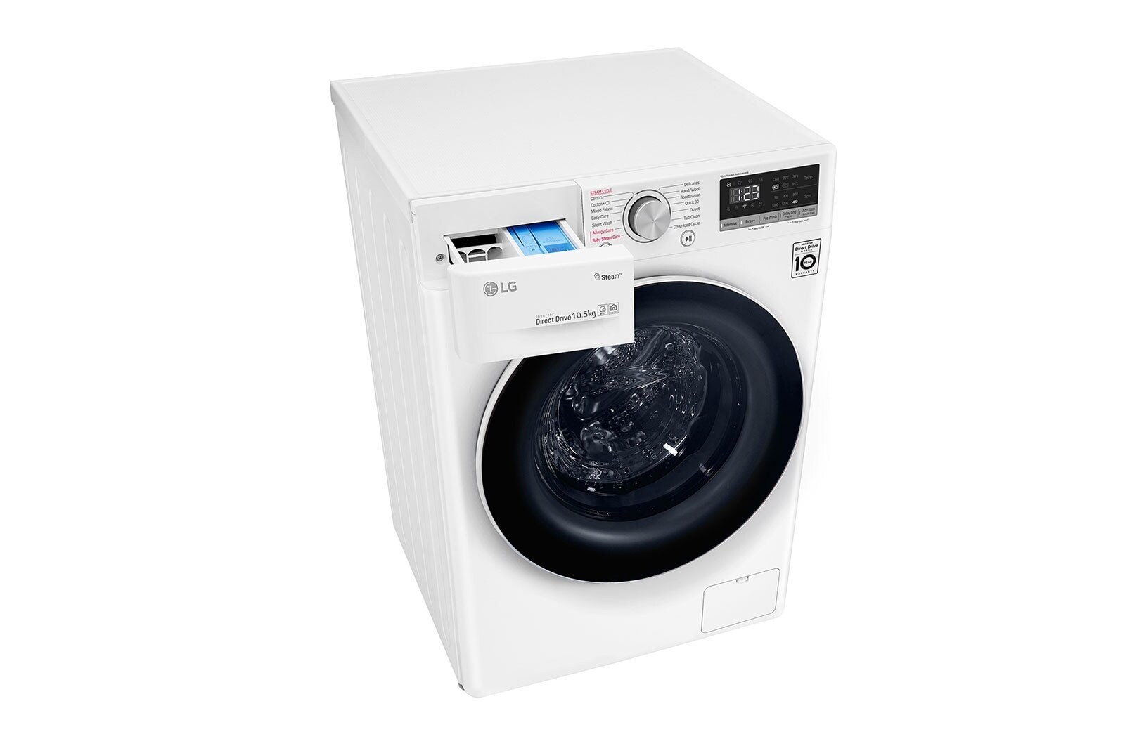 LG 10.5Kg Washer | AI DD | Steam™ (Allergy Care), F4V5RYP0W, F4V5RYP0W