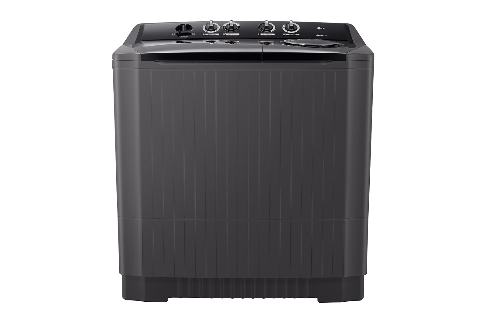 LG Twin Tub Washing Machine 7KG Wind Jet Dry, Roller Jet, 3 Wash Programs, Black Color, front , P861RONT