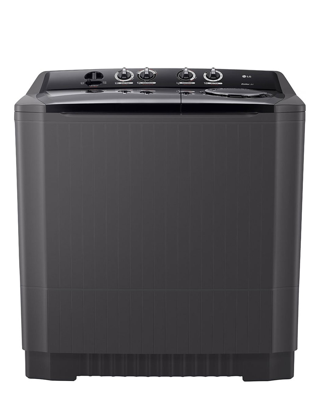 LG Twin Tub Washing Machine 7KG Wind Jet Dry, Roller Jet, 3 Wash Programs, Black Color, front , P861RONT
