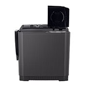 LG Twin Tub Washing Machine 15KG Wind Jet Dry, Roller Jet, 3 Wash Programs, Black Color, Front with door open, P1561RWNT, thumbnail 13
