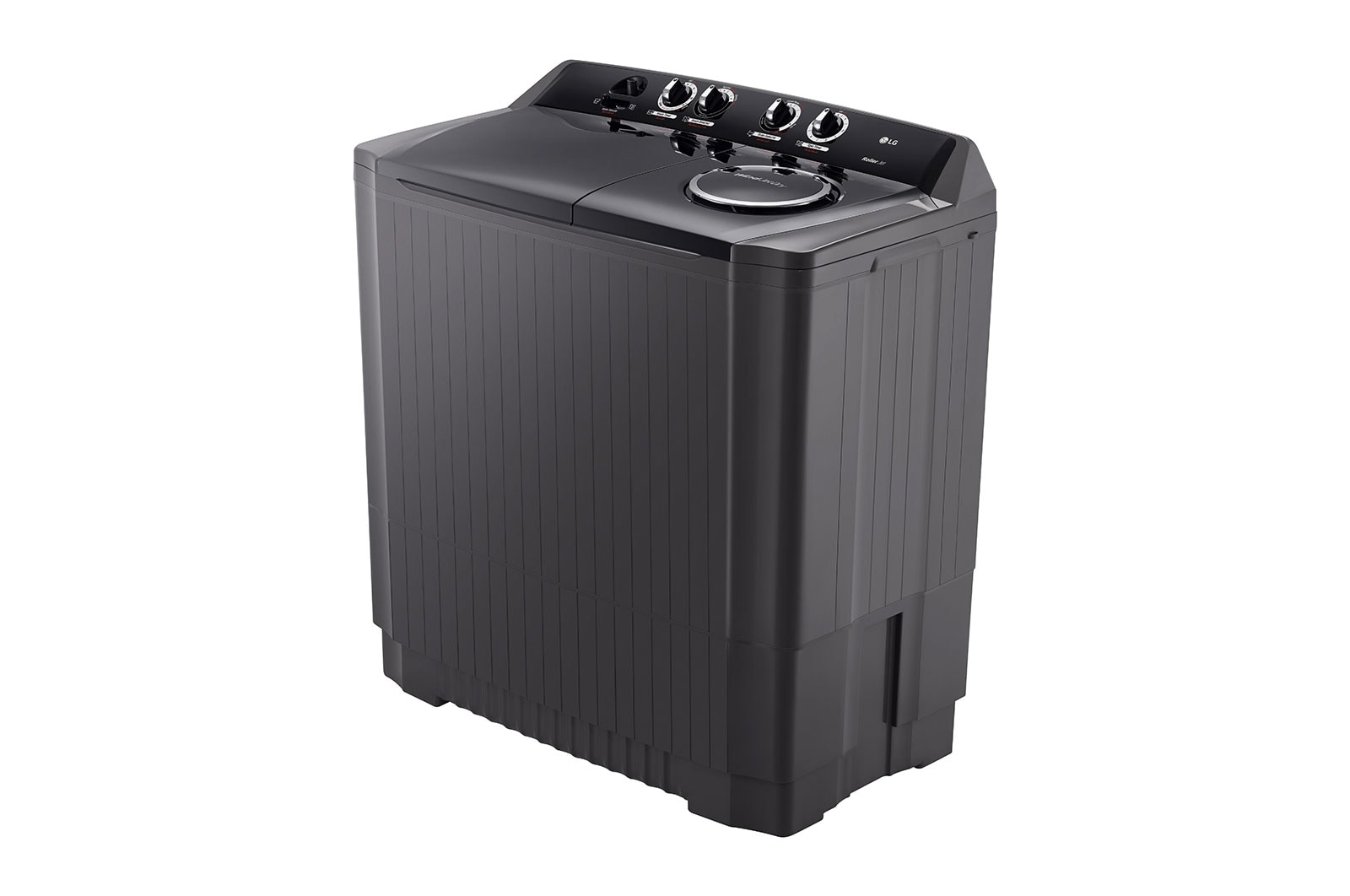 LG Twin Tub Washing Machine 15KG Wind Jet Dry, Roller Jet, 3 Wash Programs, Black Color, Right view, P1561RWNT