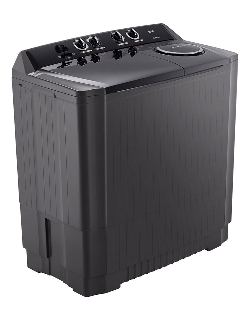 LG Twin Tub Washing Machine 15KG Wind Jet Dry, Roller Jet, 3 Wash Programs, Black Color, Left view, P1561RWNT