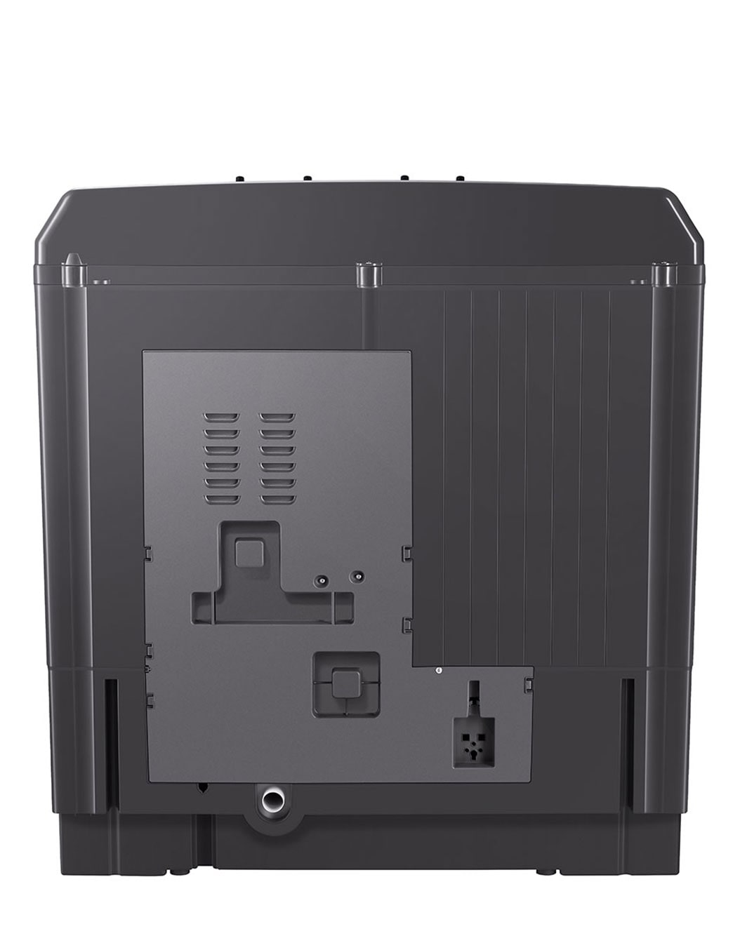 LG Twin Tub Washing Machine 15KG Wind Jet Dry, Roller Jet, 3 Wash Programs, Black Color, Back side, P1561RWNT