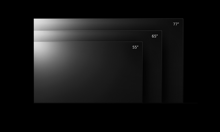 Діапазон телевізорів LG OLED G2 різного розміру, від 55 до 83 дюймів