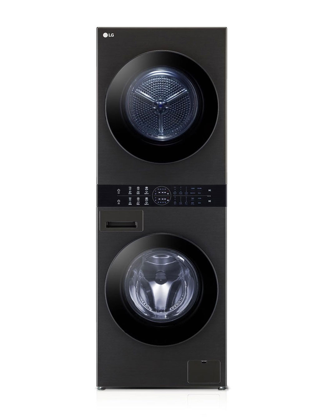LG 13/10 kg LG WashTower™ avec technologie Centre Control™, acier noir, front view, WT1310RH