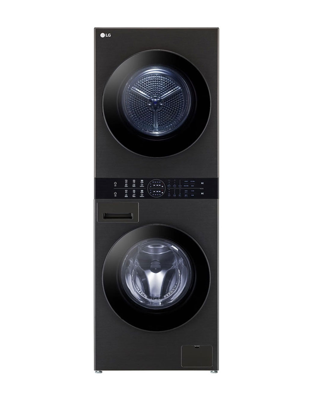 LG 13/10 kg LG WashTower™ avec technologie Centre Control™, acier noir, front view, WT1310RH