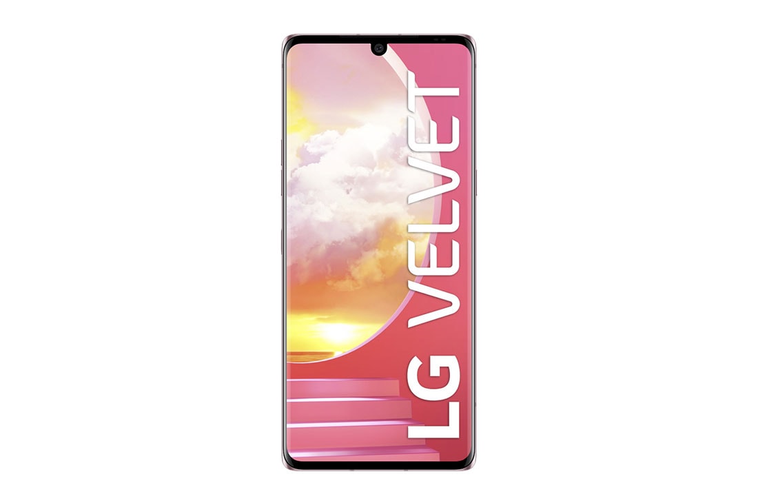 LG Velvet Illusion Sunset, vista frontal, LMG910HM