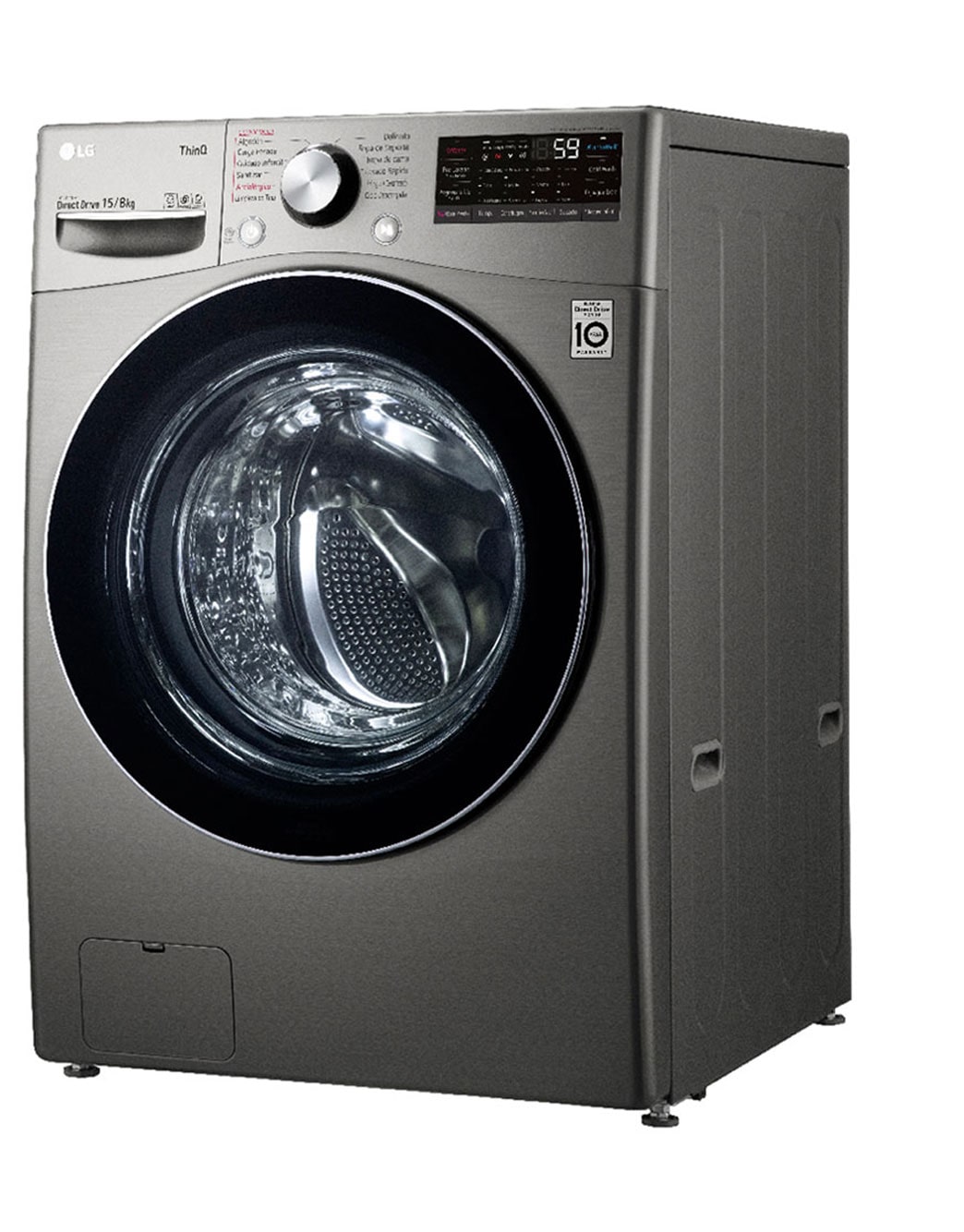 LG Lavadora Secadora 15Kg/8Kg con AIDD™, Right side view, WD15EGNTSPG