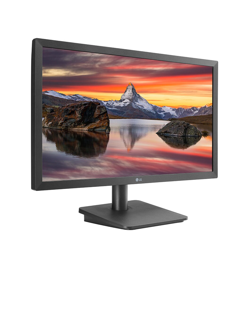 LG 22MP410-B - Monitor LG Full HD (Panel VA: 1920 x 1080, AMD FreeSync™, 16:9, 250cd/m², 3000:1, NTSC 72%, 5ms (GtG)); Dynamic Action Sync, Black Stabilizer, Crosshair. Diseño prácticamente sin bordes y ajustable en inclinación., vista de perspectiva, 22MP410-B