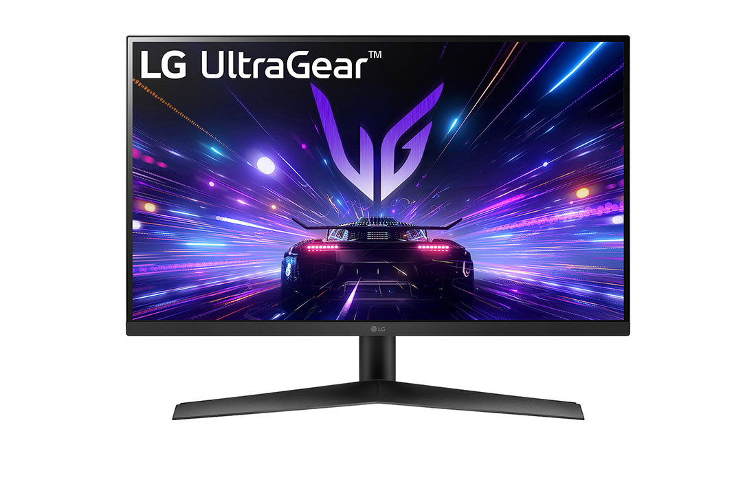 LG Monitor gaming UltraGear™ Full HD IPS de 27” | 180 Hz, IPS 1 ms (GtG), HDR10, Front view, 27GS60F-B