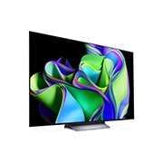 LG OLED Evo C3 4K ThinQ AI 65'', Vista lateral derecha ligeramente inclinada., OLED65C3PSA, thumbnail 15