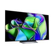 LG OLED Evo C3 4K ThinQ AI 65'', Vista lateral derecha ligeramente inclinada., OLED65C3PSA, thumbnail 15