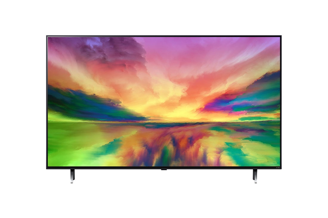 LG  LG QNED 4K AI ThinQ 65'', vista frontal con imagen de relleno, 65QNED80SRA