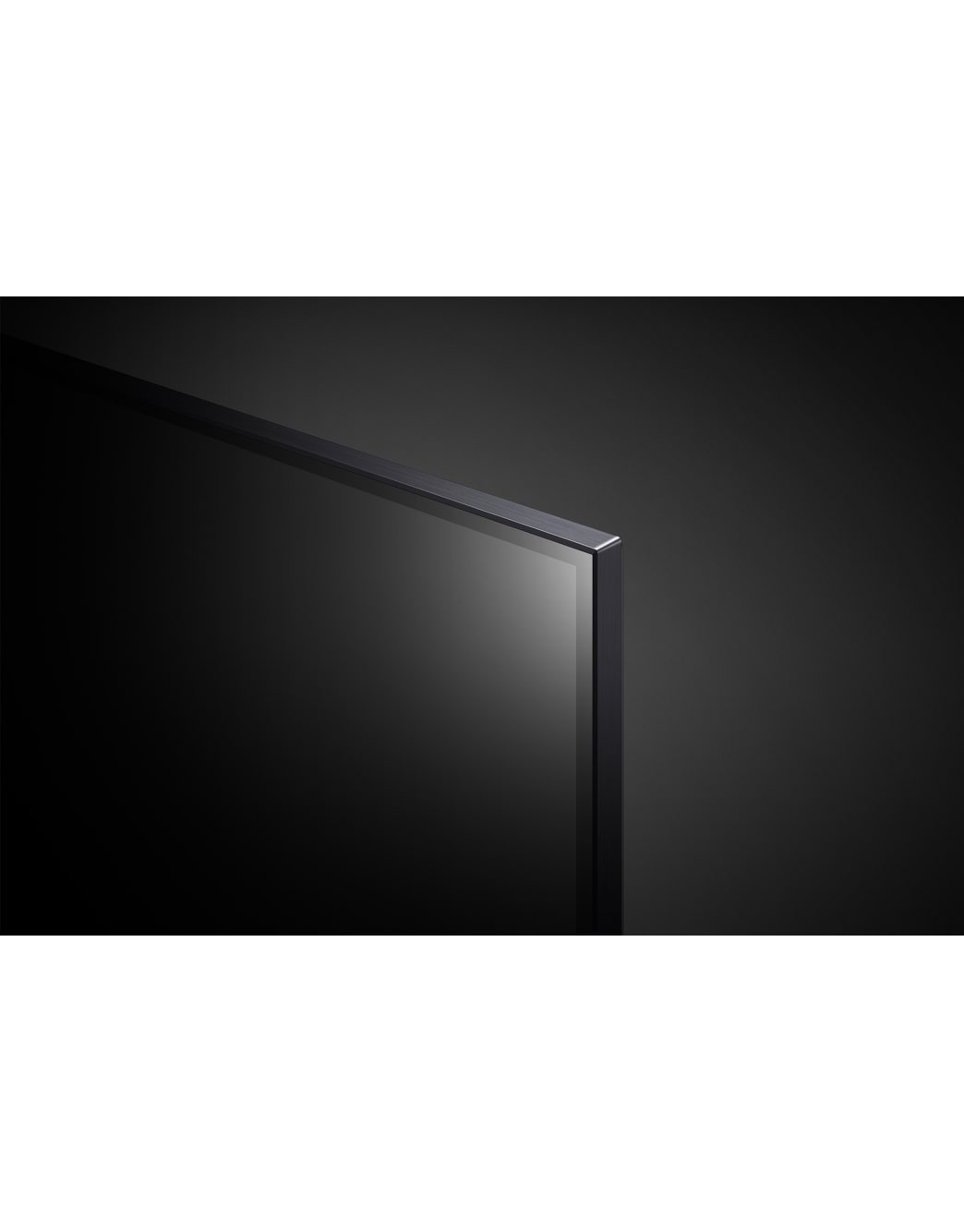 LG QNED MINILED 4K AI ThinQ 86, vista de cerca del bisel, 86QNED85SRA