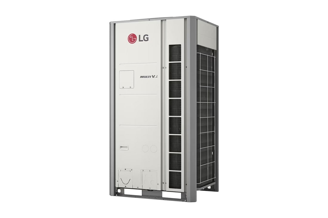 LG MULTI V i, Außeneinheit, 8PS, R32, LG MULTI V i ZRUM100LTS6 outdoor unit, 10HP. 1x1 square-shaped ducts on the right sides of the front as well as on each side of the unit., ZRUM080LTS6
