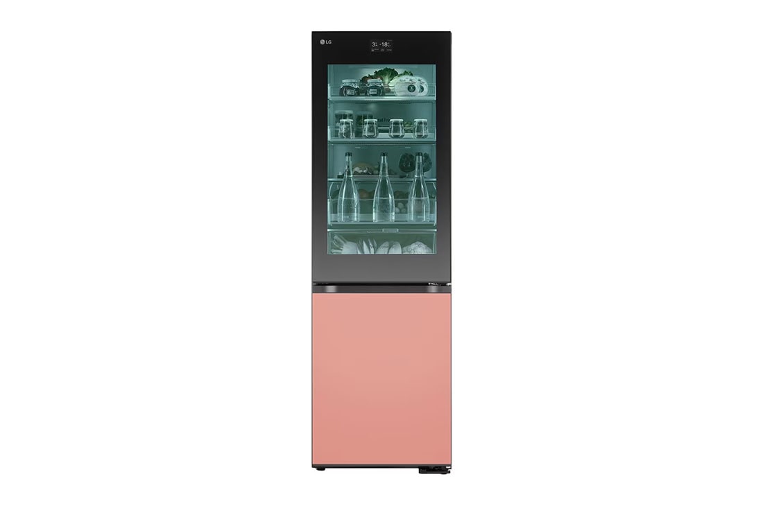 LG InstaView mit MoodUP®️ Kühl-Gefrierkombination | Eingebauter Lautsprecher | 4,3” Touch LCD Display | GBG719MDNN, front, GBG719MDNN