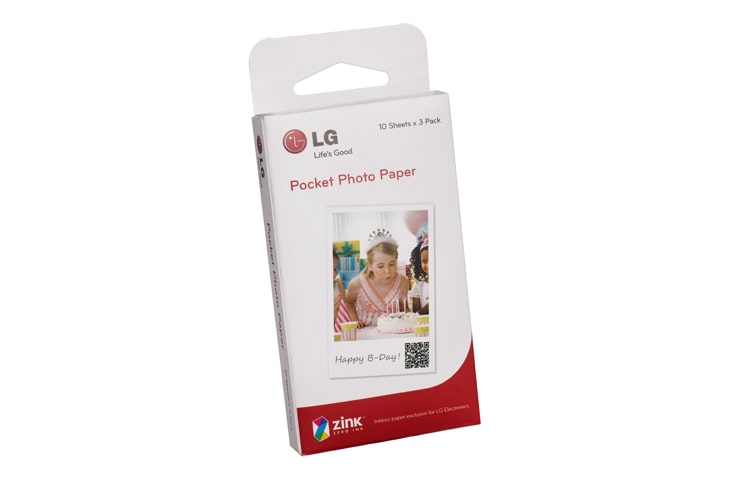 Papier Zink (Zero Ink) pour Pocket Photo - LG PS2203