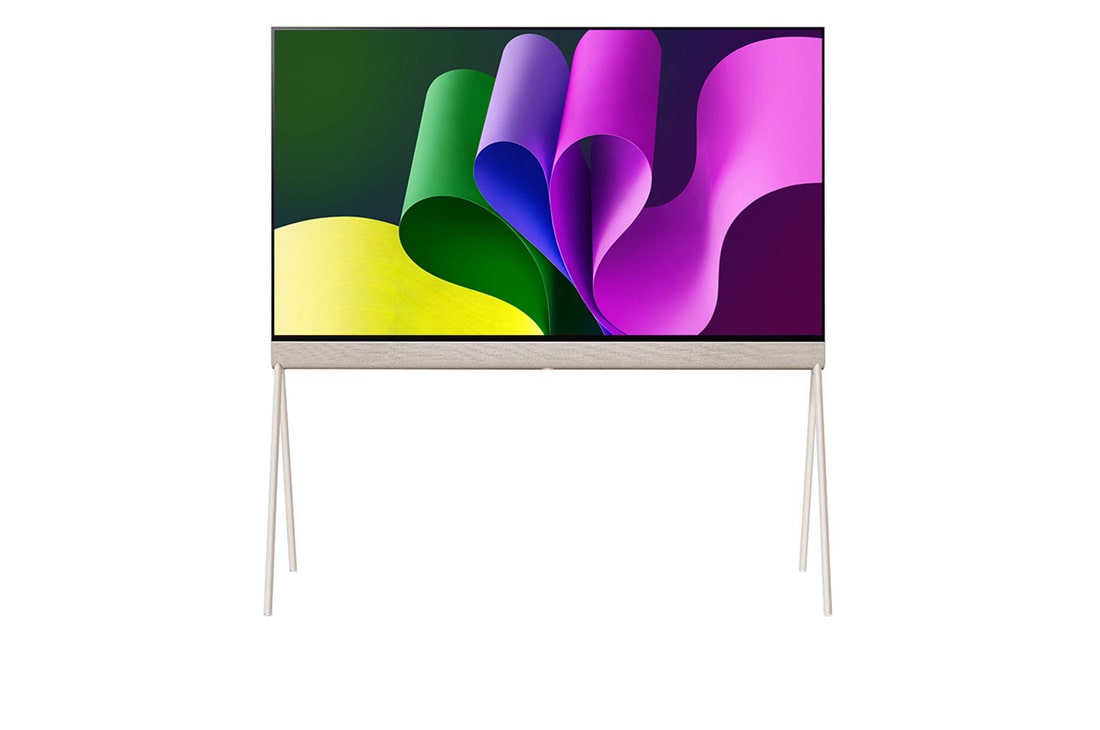 LG 55 Zoll LG 4K OLED evo Posé | Objet Collection, Posé-Ansicht von vorne gesehen., 55LX1T6LA