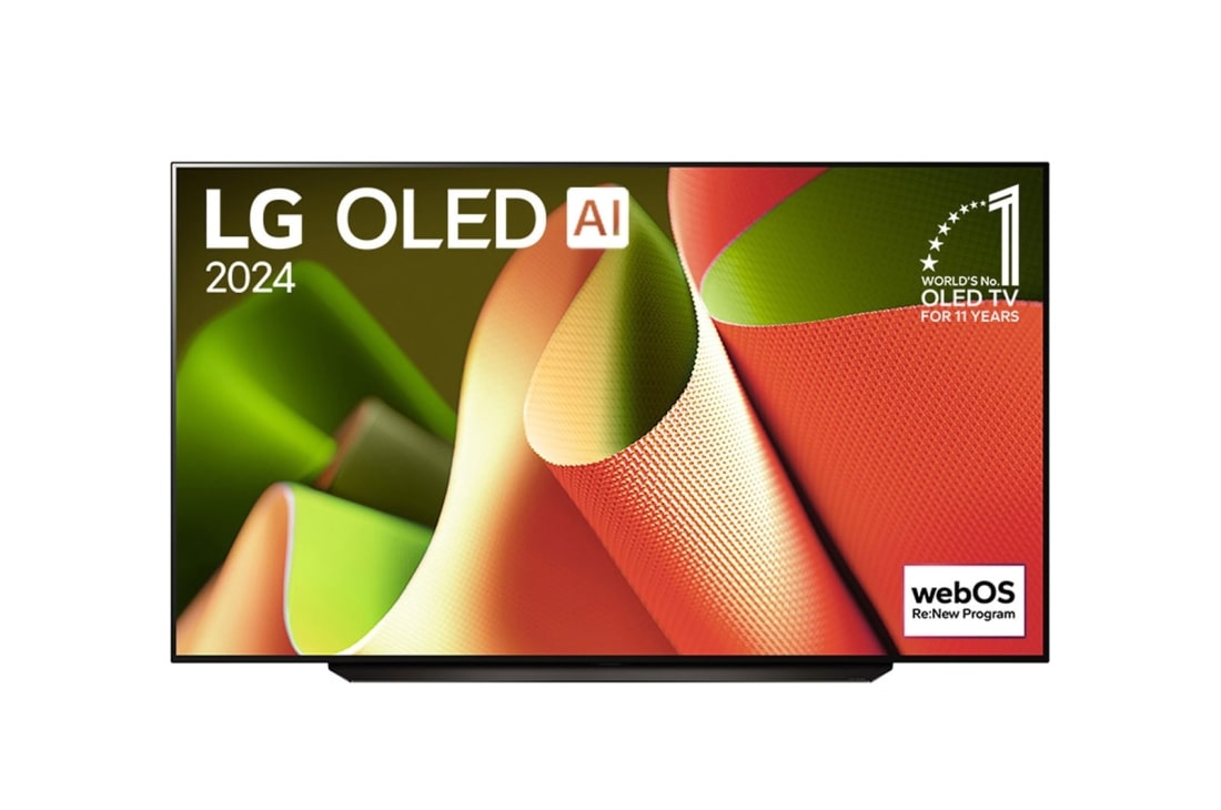 LG 83 Zoll LG OLED AI B4 4K Smart TV OLED83B4, front view, OLED83B49LA