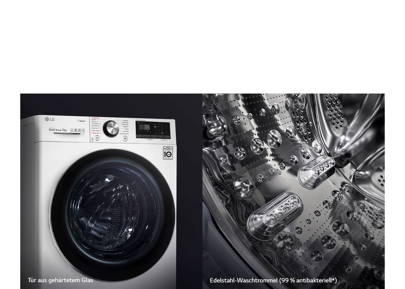 LG Waschmaschine mit 17 kg | Kapazität LG Österreich