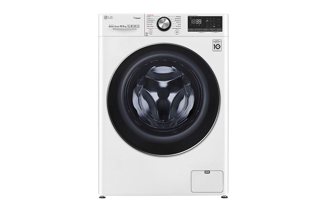 LG Waschmaschine | 10,5 kg| AI DD™ | Steam+™ | TurboWash™360° | Aqualock | Neue Wohlfühl-Trommel, F4WV910P2