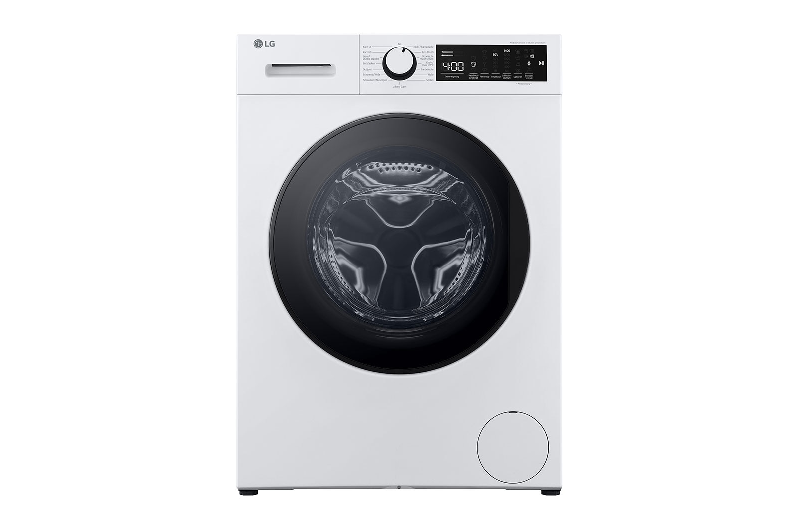 LG Waschmaschine mit 9 kg Kapazität | Energieeffizienzklasse A | 1.400 U/Min. | Weiß mit weißem Bullaugenring | LG F4WN3098M, F4WN3098M, F4WN3098M