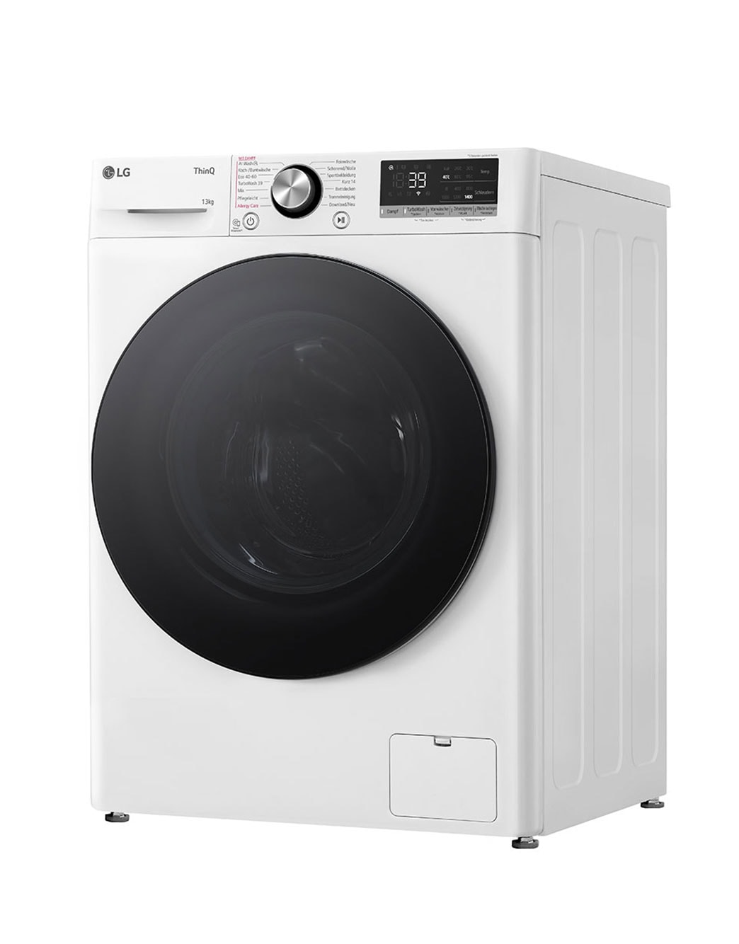 Waschmaschine mit 13 kg Kapazität | EEK A | 1.400 U./Min. | Weiß mit  schwarzem Bullaugenring | F4WR703Y | LG Österreich
