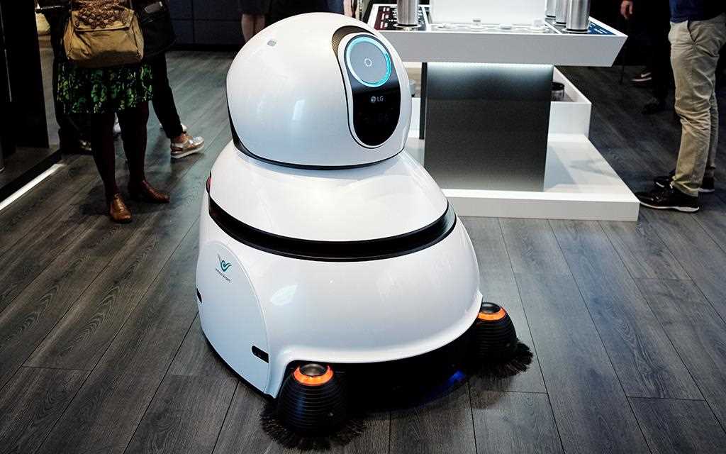 A photo of lg smart hub robot "Air Star" from lg iot zone presentation at berlin ifa 2017.