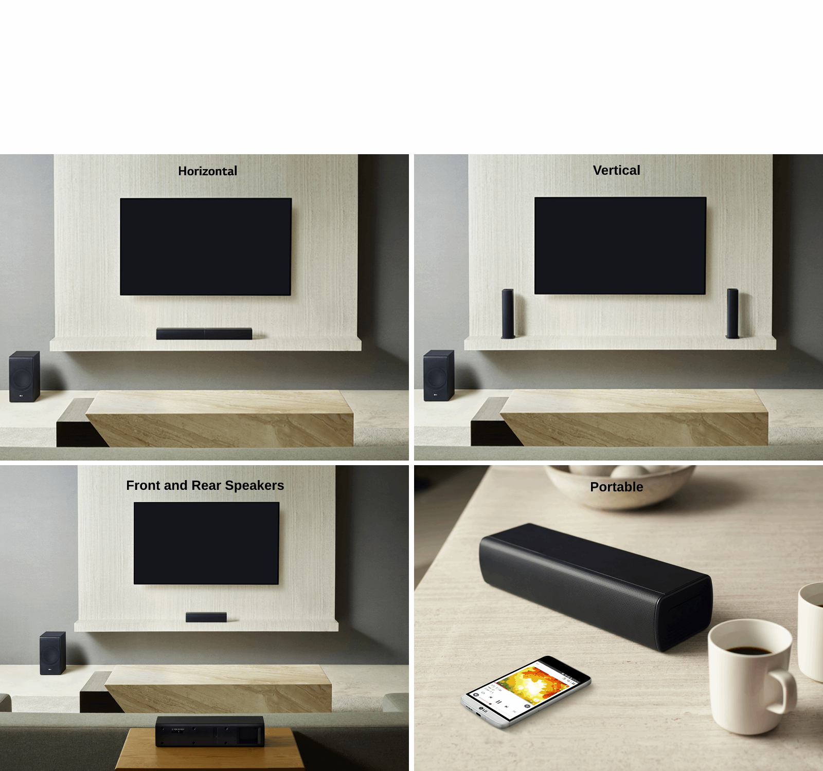 Sound bar SJ7 | Wireless subwoofer | LG Australia