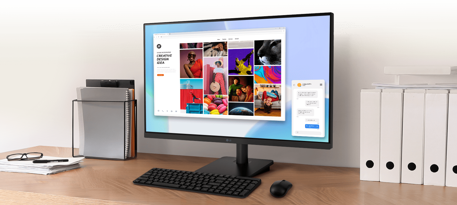 LG Monitor with IPS technology highlights the performance of liquid crystal displays. It can provide clear color reproduction, and help users to view the screen at 178° range of wide angle.