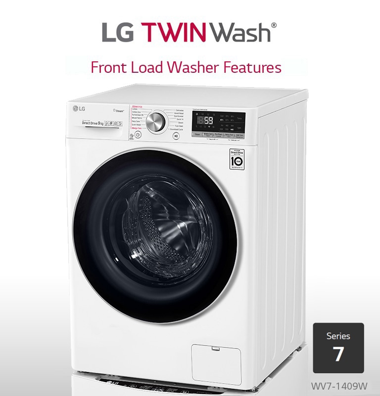 LG TWINWash | WV7-1409W / WTP20WY Twin Load Washing Machine | LG Australia