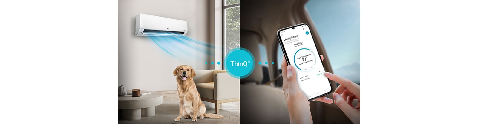 Operating the air conditioner outdoors with LG ThinQ